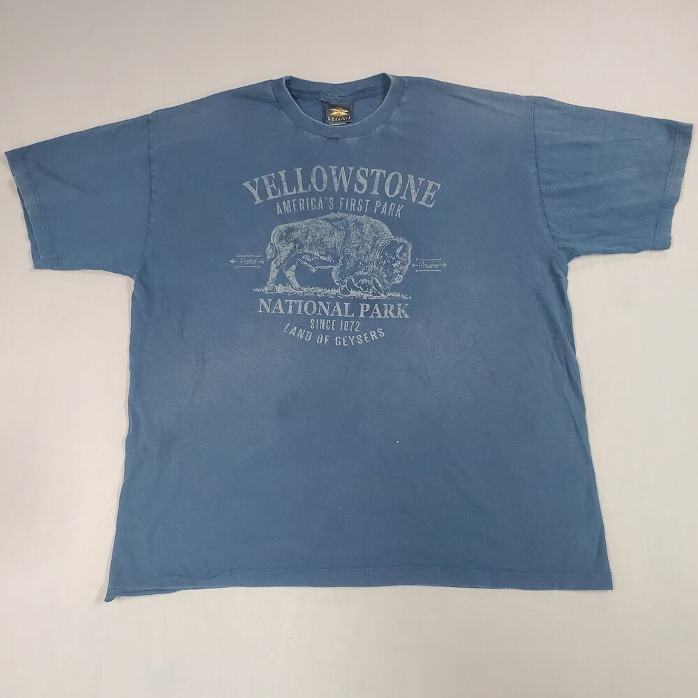 Vintage Prairie Mountain Mens Yellowstone T-Shirt Size XL